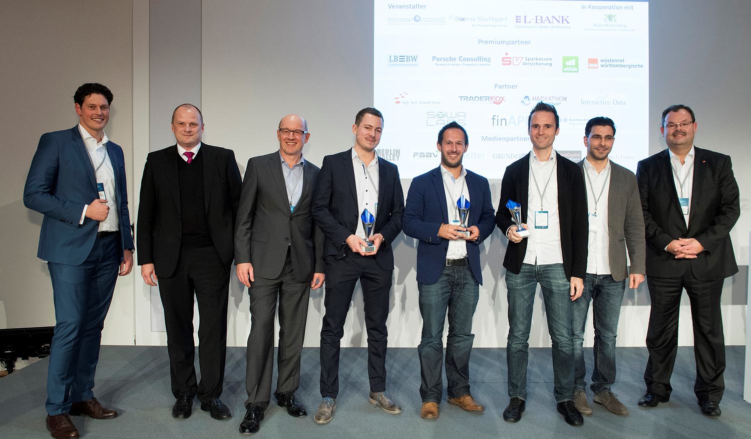 Siegerehrung beim FinTech-Hackathon Stuttgart 2016