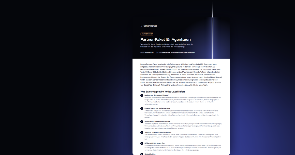 Erste Seite von „White-Label-Webdesign: Partner-Paket für Agenturen“